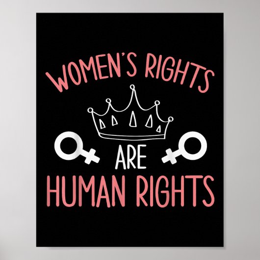 Poster Droits des femmes Les droits des femmes sont des d (Devant)