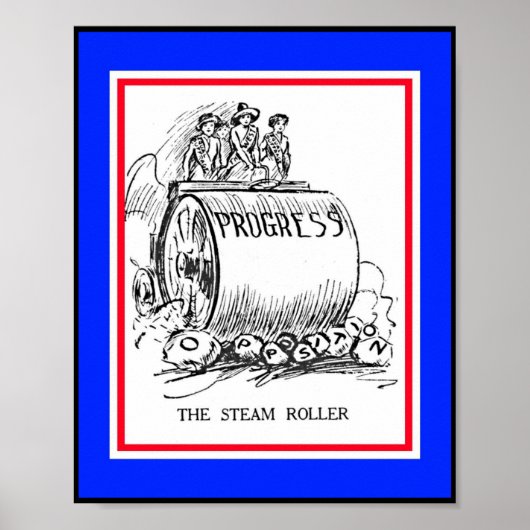 Poster Droits des femmes Suffrage Suffrage Steamroller (Devant)