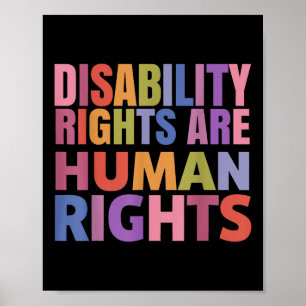 Poster Droits des personnes handicapées sont des droits d
