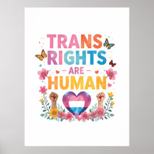 Poster Droits des personnes trans sont des droits humains