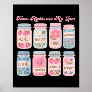 Poster Droits des Trans sont ma tasse Subtil Fierté trans