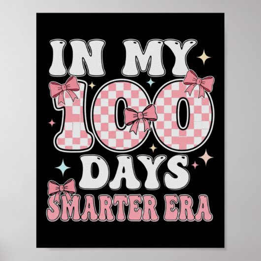 Poster Drôle 100e jour d'école pour l'enseignant ou l'élè (Devant)