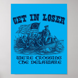 Poster Drôle 4 juillet traversée du Delaware patriotique