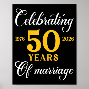 Poster Drôle 50 Ans De Mariage 1976 50e Anniversaire De M