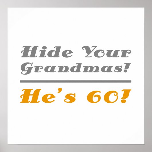 Poster Drôle 60e anniversaire Cadeaux pour lui (Devant)