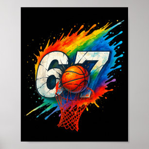 Poster Drôle 67 Basketball Six Sept 6 7 Meme 67