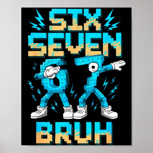 Poster Drôle 67 Dab Six Sept Burh Noël 6 7 Dabbing (Devant)