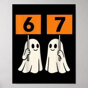 Poster Drôle 67 Meme Halloween Tendance Six Sept Fantômes