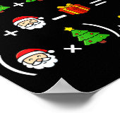 Poster Drôle 67 Meme Noël Prof de Maths Santa Six Sept (Coin)