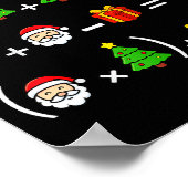 Poster Drôle 67 Meme Noël Prof de Maths Santa Six Sept (Coin)