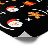 Poster Drôle 67 Meme Noël Prof de Maths Santa Six Sept (Coin)