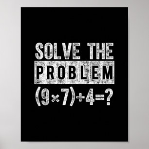 Poster Drôle 67 Mème Pemdas Prof de maths élémentaire Cer