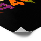 Poster Drôle 67 Mème Prof de maths 6 7 Halloween Carré Ro (Coin)