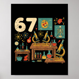 Poster Drôle 67 Meme Prof de Science Élèves Six Sept M