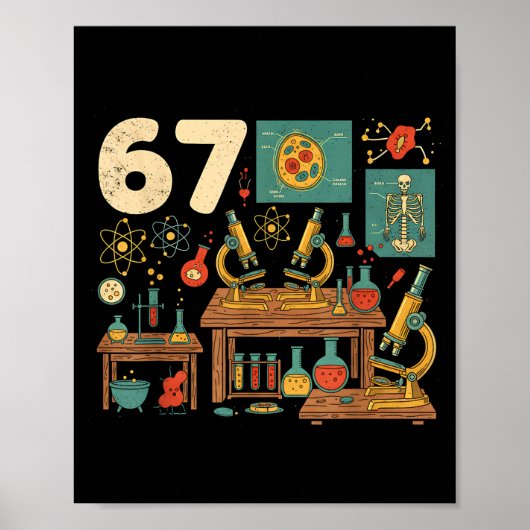 Poster Drôle 67 Meme Prof de Science Élèves Six Sept M (Devant)