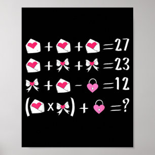 Poster Drôle 67 Mème Saint-Valentin Prof de Maths Arc Six