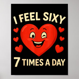 Poster Drôle 67 Meme Six Sept Cœur Saint-Valentin Hommes