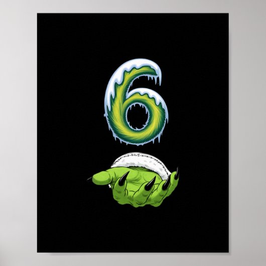 Poster Drôle 67 Mème Six Sept Monstre Épouvantable Mains (Devant)