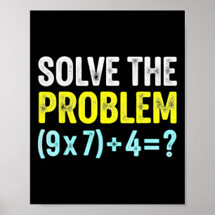 Poster Drôle 67 Mème Six Sept Prof de Maths Brain-rot Bla