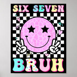 Poster Drôle 67 Meme Visage Heureux 6-7 Garçons Enfants A