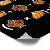 Poster Drôle 67 Memethanksgiving Prof de Maths Puzzle Din (Coin)
