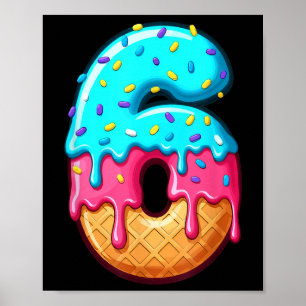 Poster Drôle 67 Numéro 6 Glace Goutte Mème Costume de Gro