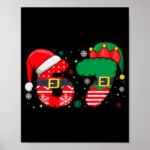 Poster Drôle 67 Six Sept Mème 6-7 Noël Xmas Pyjama