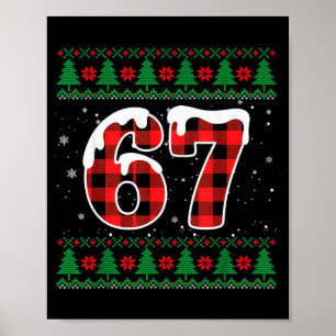 Poster Drôle 67 Six Sept Mème Brainrot Cringe Noël