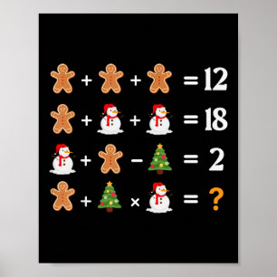 Poster Drôle 6 7 Meme Noël Ordre Des Opérations Mathémati