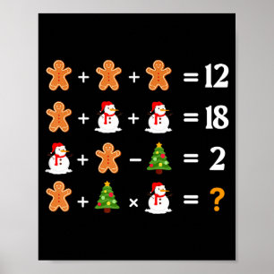 Poster Drôle 6 7 Mème Noël Ordre Des Opérations Mathémati