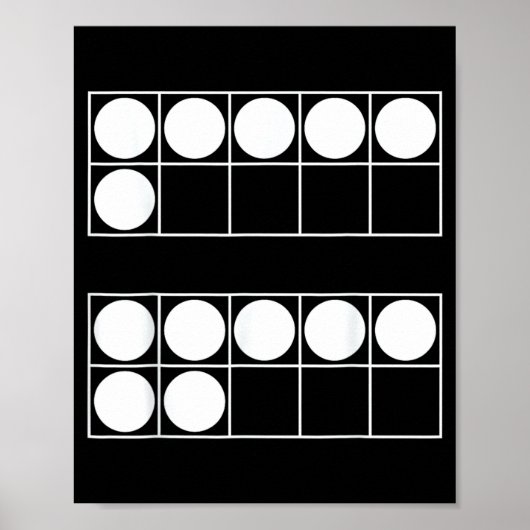 Poster Drôle 6 7 Nombre Math Enseignants Élèves Six Sept (Devant)