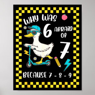 Poster Drôle 6 A Peur De 7 Oie Idiote Six Sept 67 Meme
