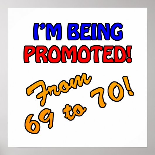 Poster Drôle 70e anniversaire Gag Dons (Devant)