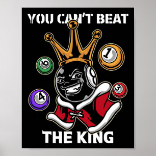 Poster Drôle 8 Ball Billard Joueur Huit Ball Billi