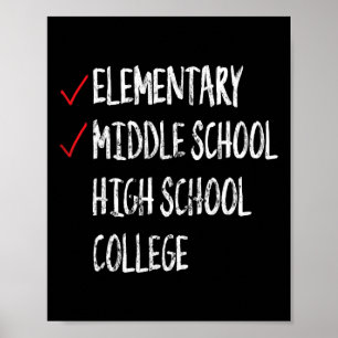 Poster Drôle 8e année cadeau de diplôme de fin d'études s