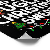Poster Drôle à cause de l'inflation affreux pulls de Noël (Coin)
