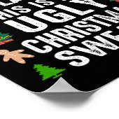 Poster Drôle à cause de l'inflation affreux pulls de Noël (Coin)