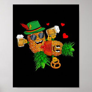 Poster Drôle à l'envers des ananas Couple Swingers Hommes