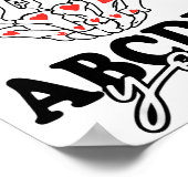 Poster Drôle Abcdef-vous Squelette Main 2022 Saint-Valent (Coin)