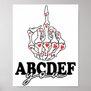 Poster Drôle Abcdef-vous Squelette Main 2022 Saint-Valent