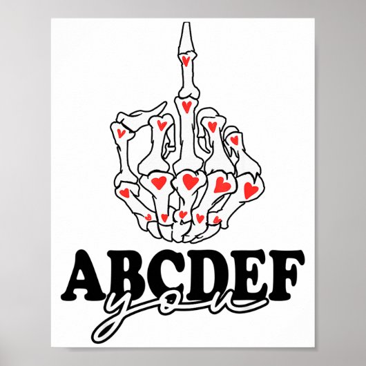 Poster Drôle Abcdef-vous Squelette Main 2022 Saint-Valent (Devant)