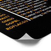 Poster Drôle Aîné Citoyens Texter Code Design Cadeau Pour (Coin)