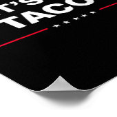 Poster Drôle Allons-y Taco &# ; (Coin)