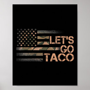 Poster Drôle Allons-y Taco 3