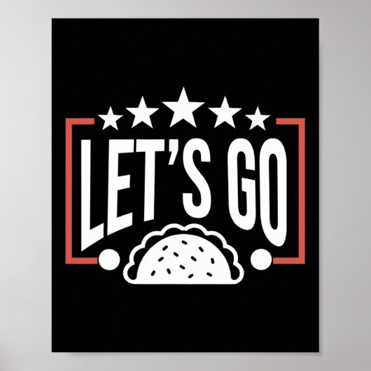 Poster Drôle Allons-y Taco 46 (Devant)
