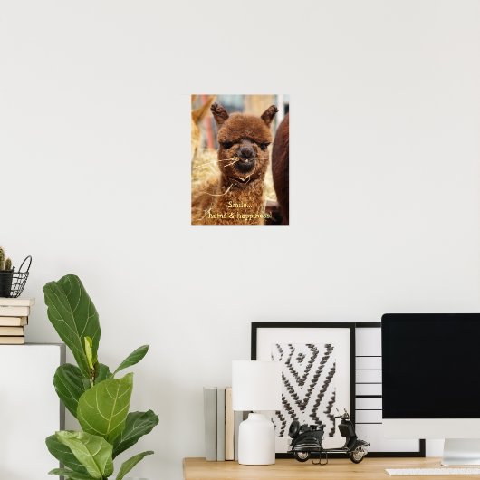 Poster drôle Alpaca (Bureau à domicile)