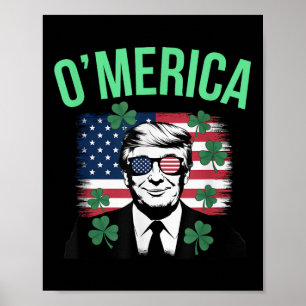 Poster Drôle Amanique Drapeau Américain Donald Trump St
