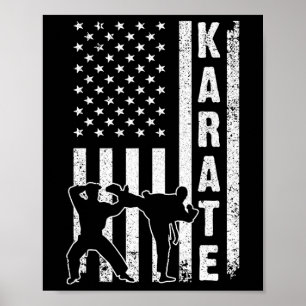 Poster Drôle Américain Karate Art Pour Hommes Femmes Kara