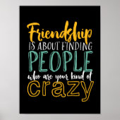 Poster Drôle Amitié Citer votre genre d'amis fous (Devant)