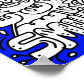 Poster Drôle amusant personnages de dessin animé imaginai (Coin)